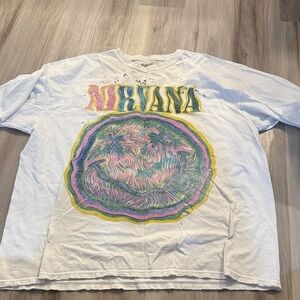 NIRVANA Urban Outfitters Tee - White with Multicolor Graphic